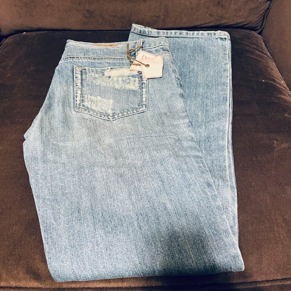 NEW VTG Seven 7 Blue Label Flare Jeans Denim Y2K Mid Rise 31 100% Cotton 34"
